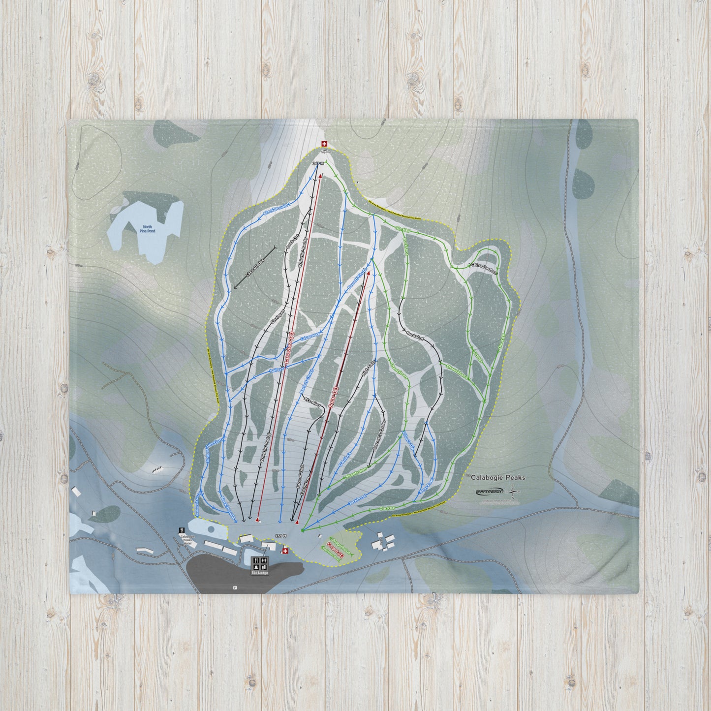 Calabogie Peaks, Ontario Ski Resort Map Blanket - Powderaddicts