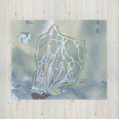 Calabogie Peaks, Ontario Ski Resort Map Blanket - Powderaddicts
