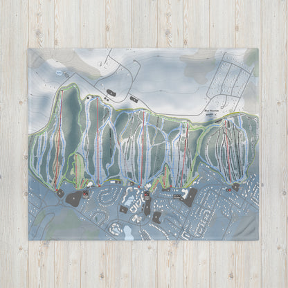 Blue Mountain, Ontario Ski Resort Map Blanket - Powderaddicts