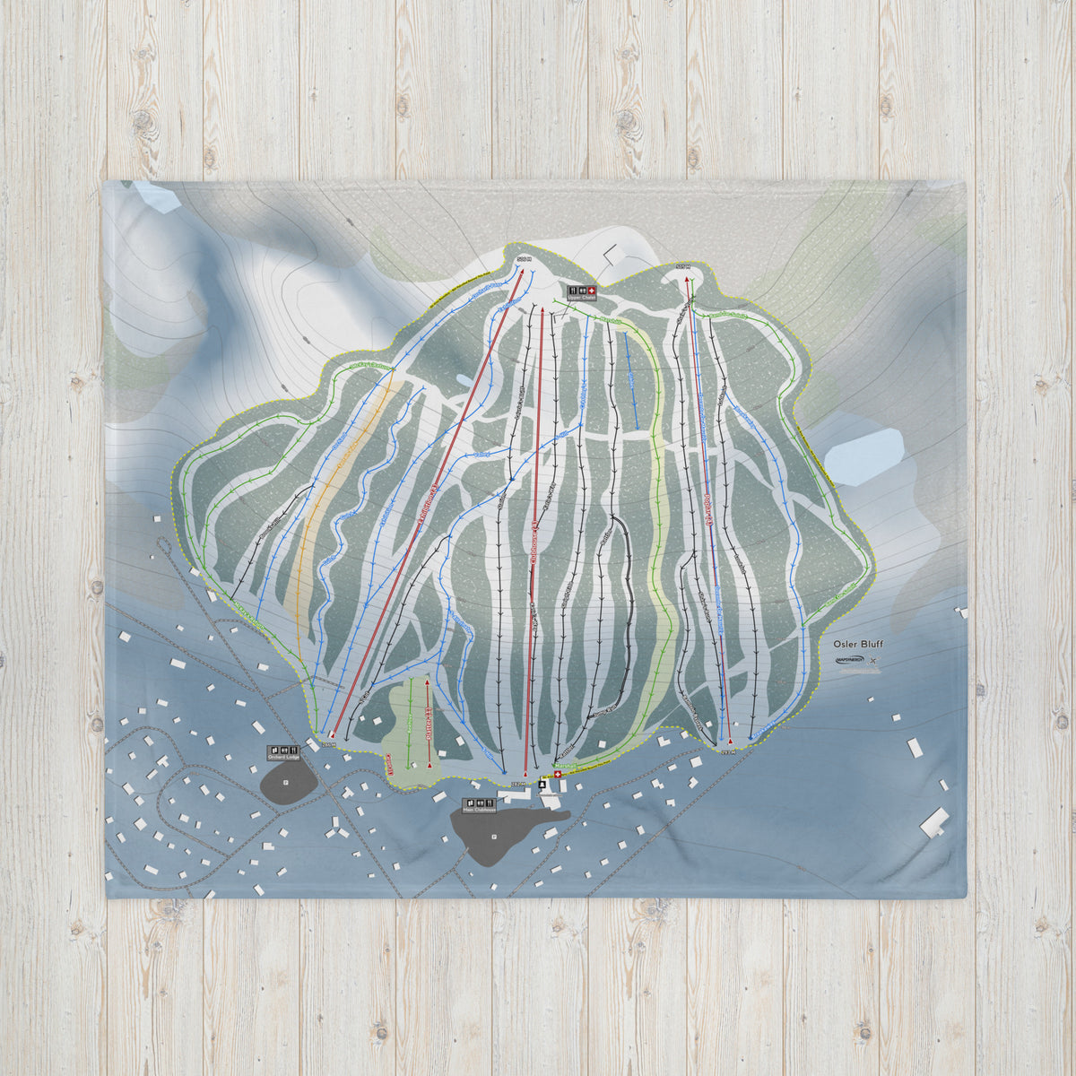 Osler Bluff, Ontario Ski Resort Map Blanket