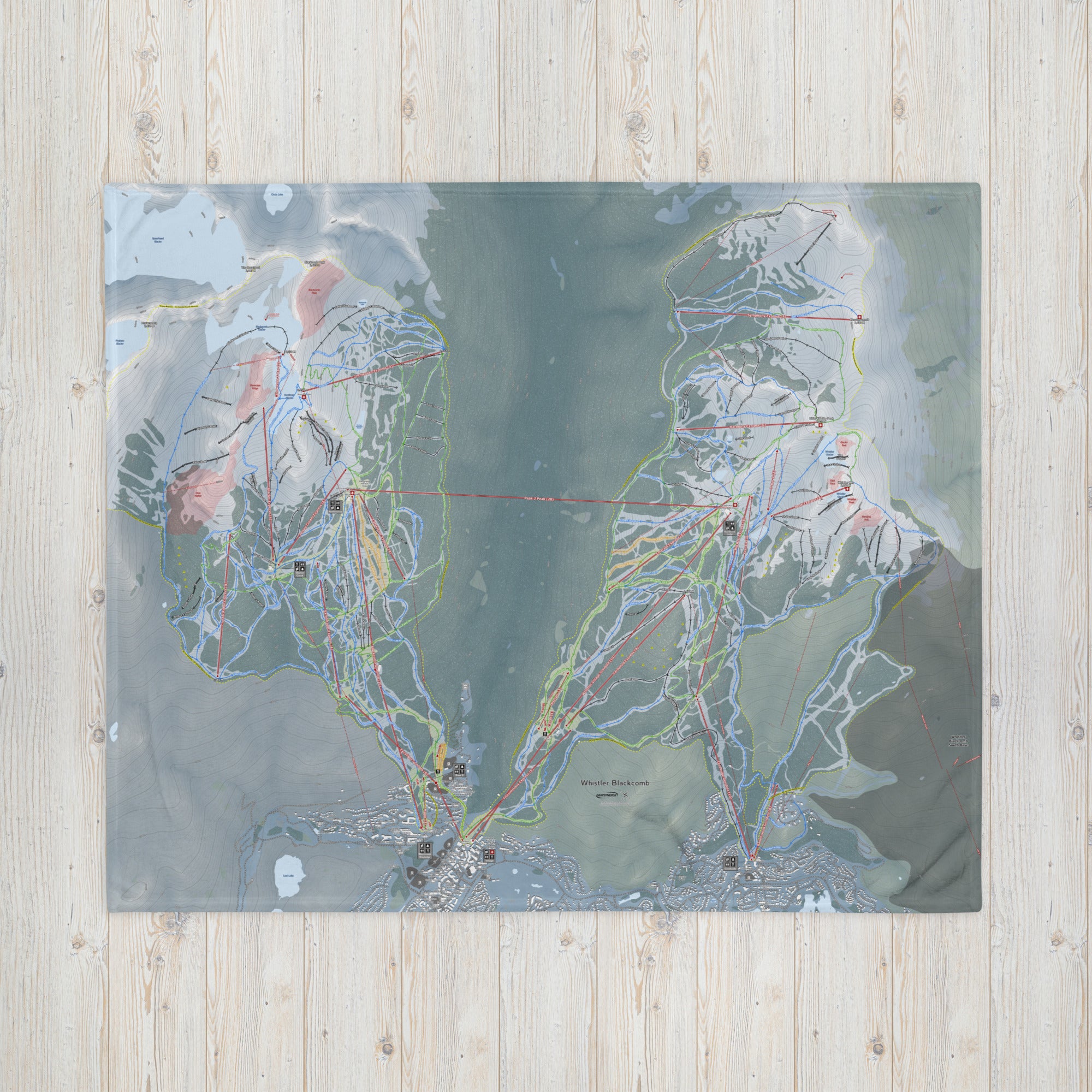 Whistler Blackcomb, British Columbia Ski Resort Map Blanket