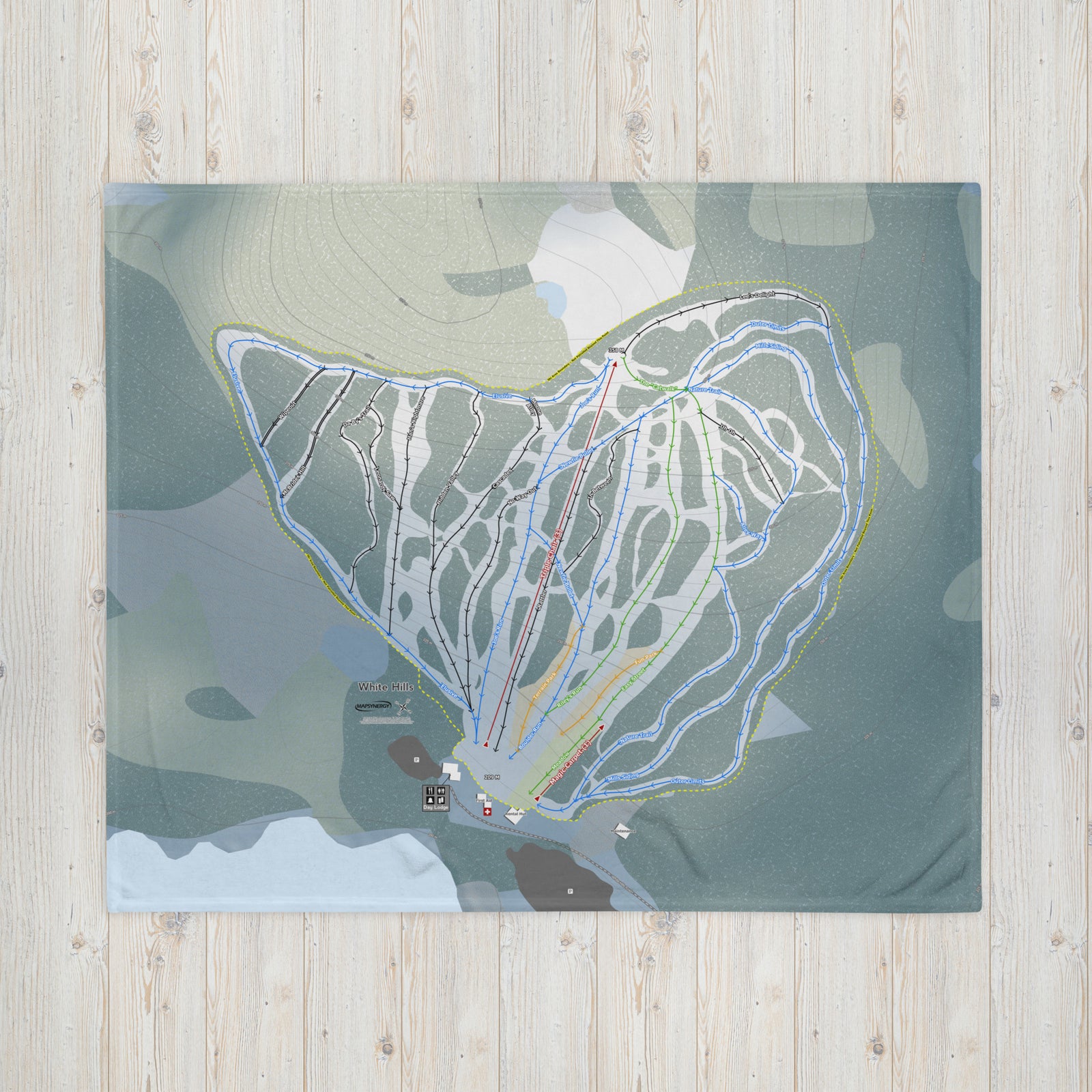 White Hills, Newfoundland and Labrador's Ski Resort Map Blanket