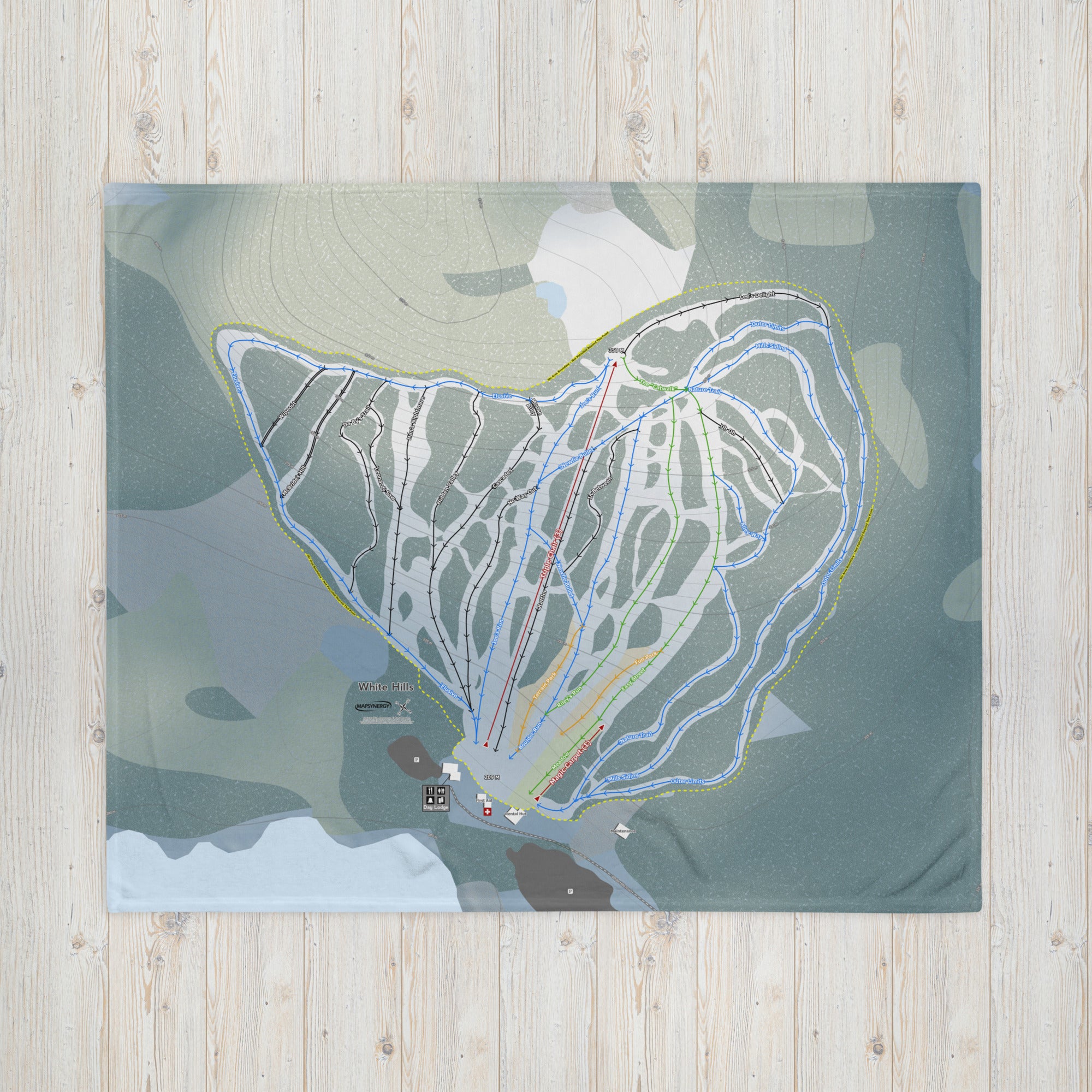 White Hills, Newfoundland and Labrador's Ski Resort Map Blanket