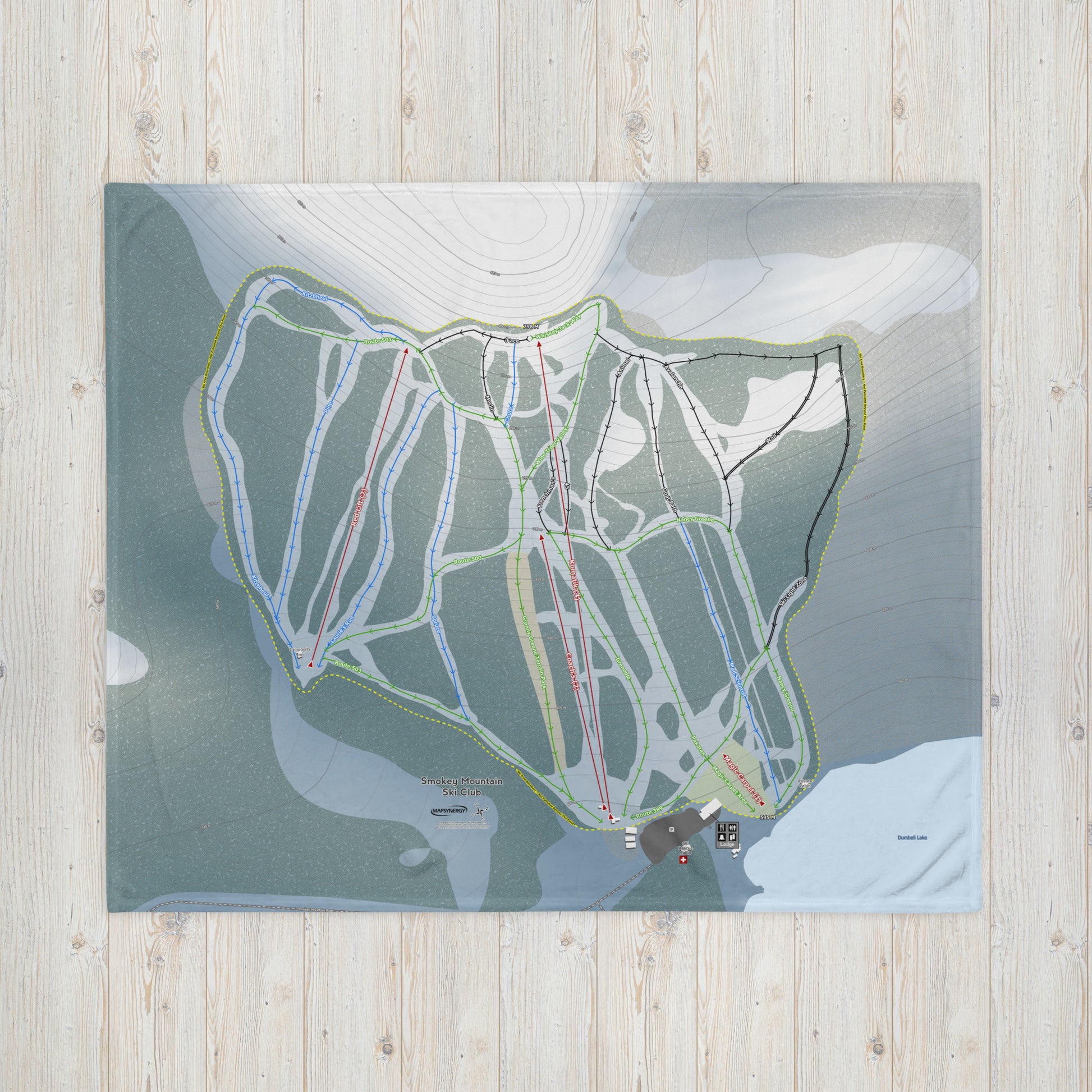 Smokey Mountain Ski Club, Newfoundland and Labrador's Ski Resort Map Blanket - Powderaddicts