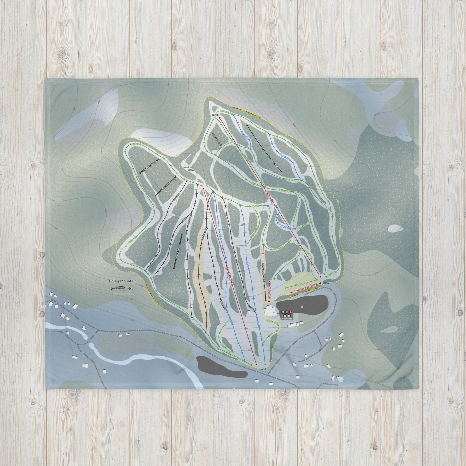 Poley Mountain, New Brunswick Ski Resort Map Blanket