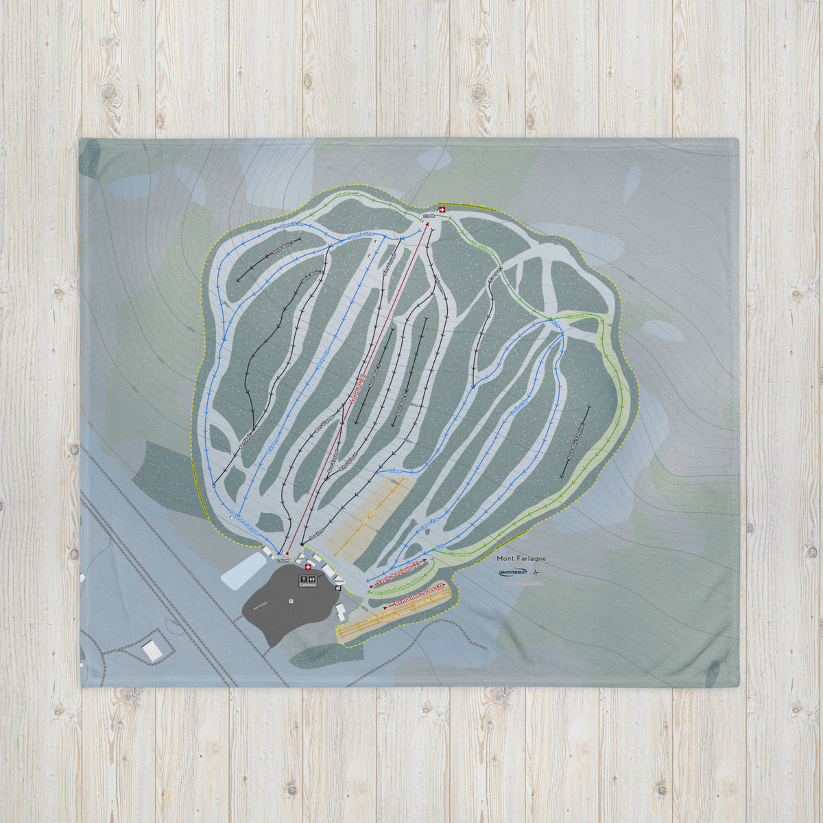 Mont Farlagne, New Brunswick Ski Resort Map Blanket