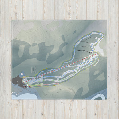 Cape Smokey, Nova Scotia Ski Resort Map Blanket - Powderaddicts