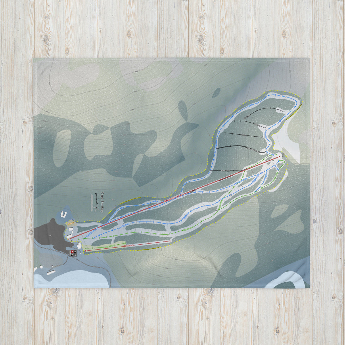 Cape Smokey, Nova Scotia Ski Resort Map Blanket