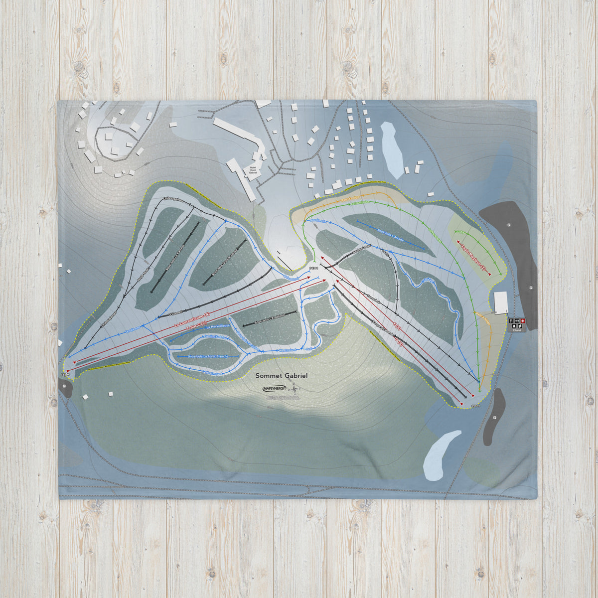 Sommet Gabriel, Quebec Ski Resort Map Blanket
