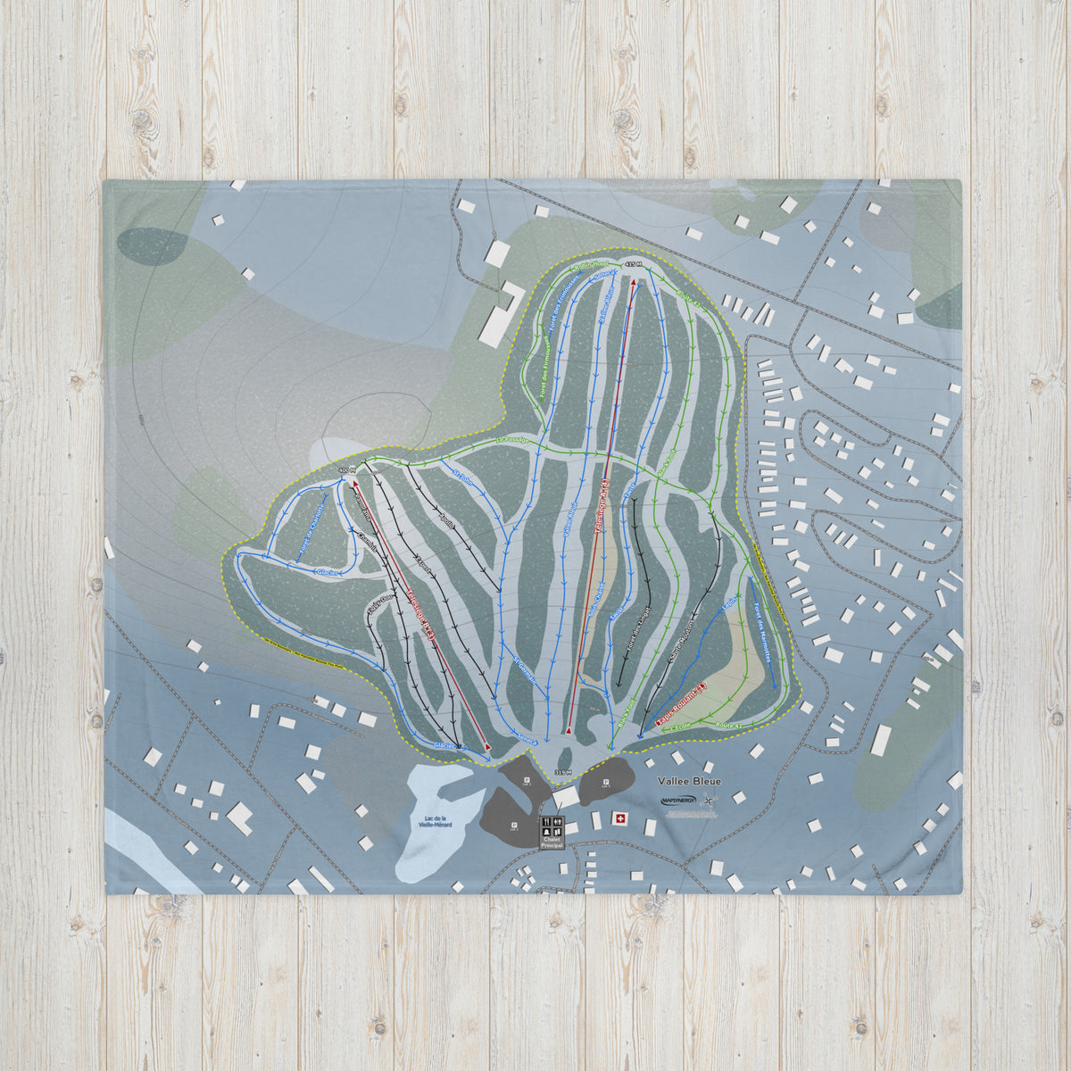 Vallee Bleue, Quebec Ski Resort Map Blanket
