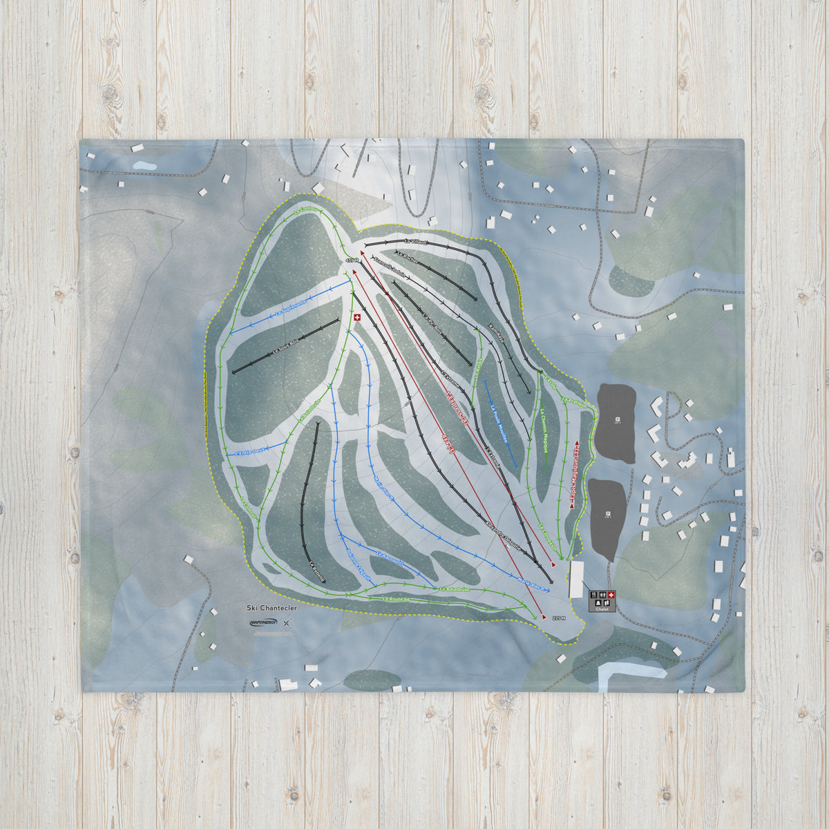 Ski Chantecler, Quebec Ski Resort Map Blanket