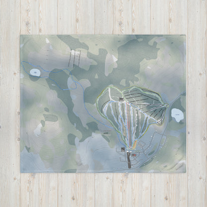 Val-dIrene, Quebec Ski Resort Map Blanket - Powderaddicts