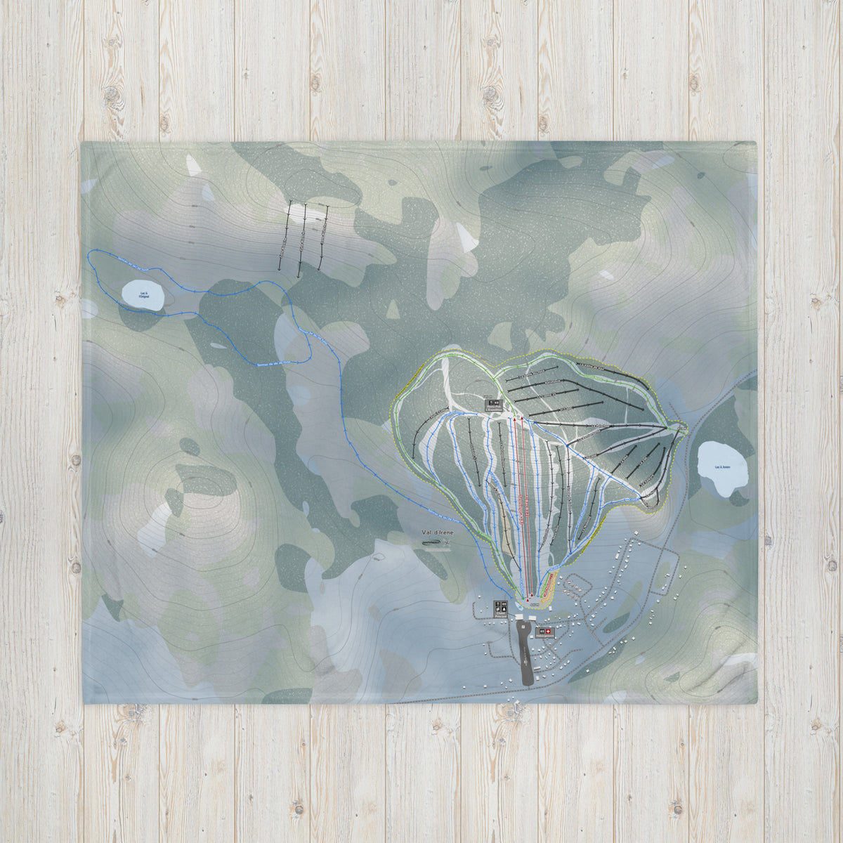 Val-dIrene, Quebec Ski Resort Map Blanket