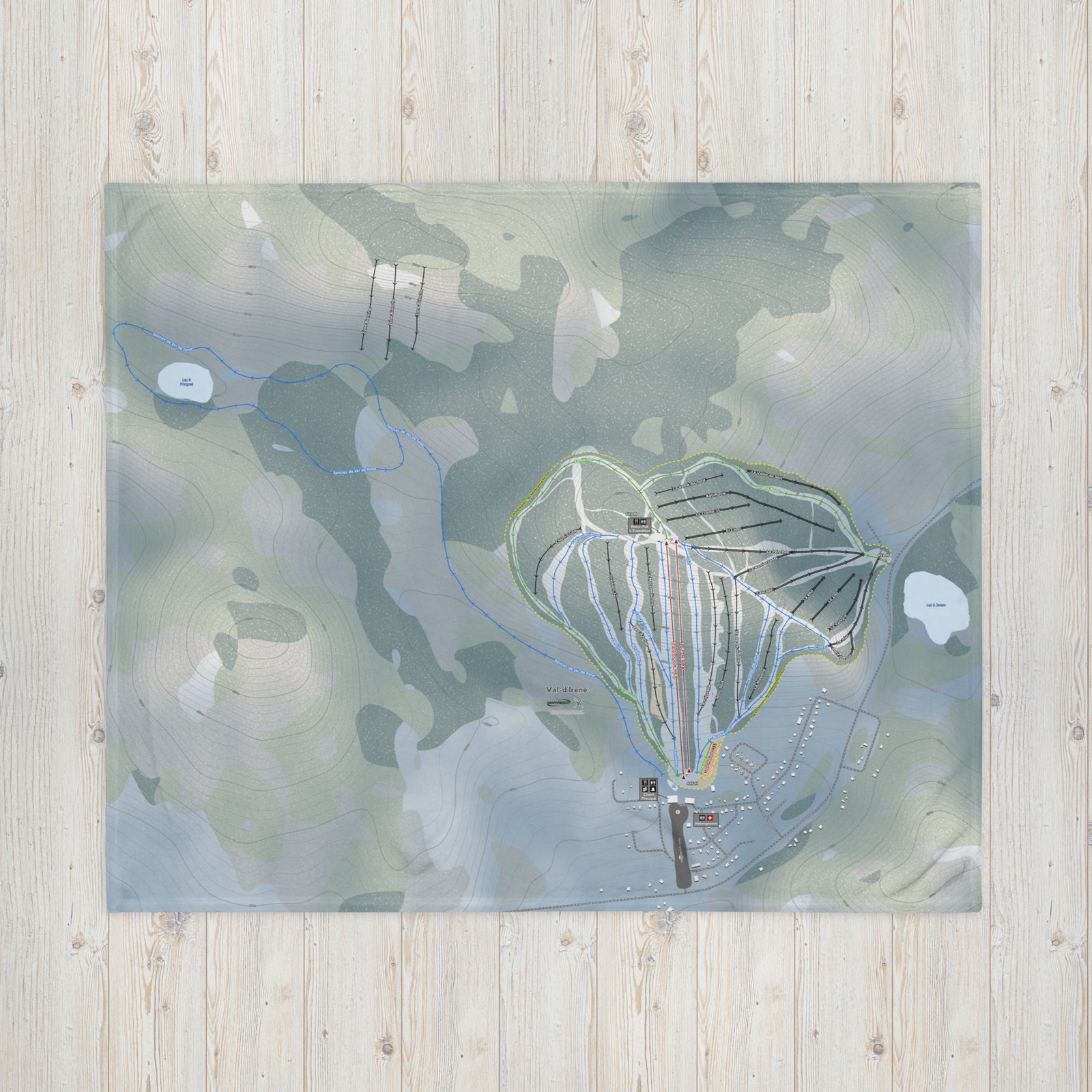 Val-dIrene, Quebec Ski Resort Map Blanket