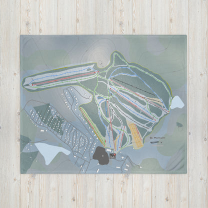 Ski Montcalm, Quebec Ski Resort Map Blanket - Powderaddicts