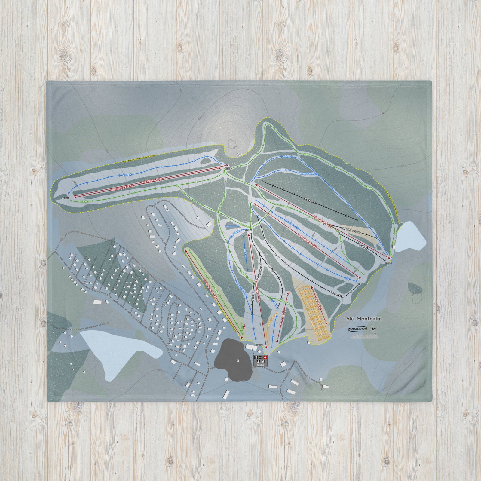 Ski Montcalm, Quebec Ski Resort Map Blanket