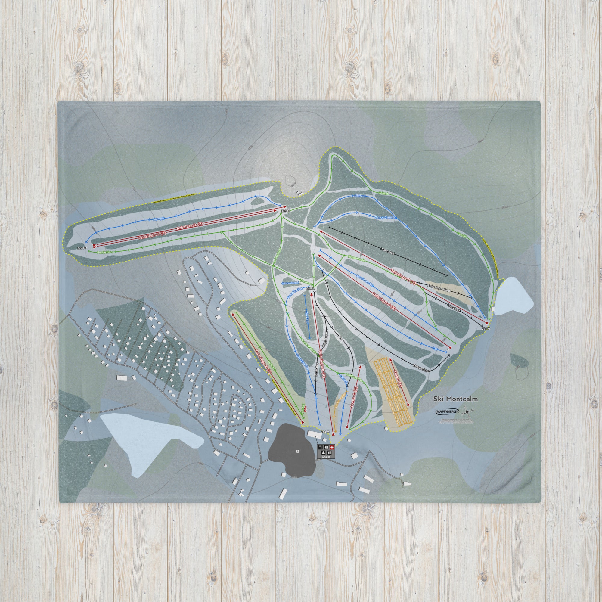 Ski Montcalm, Quebec Ski Resort Map Blanket