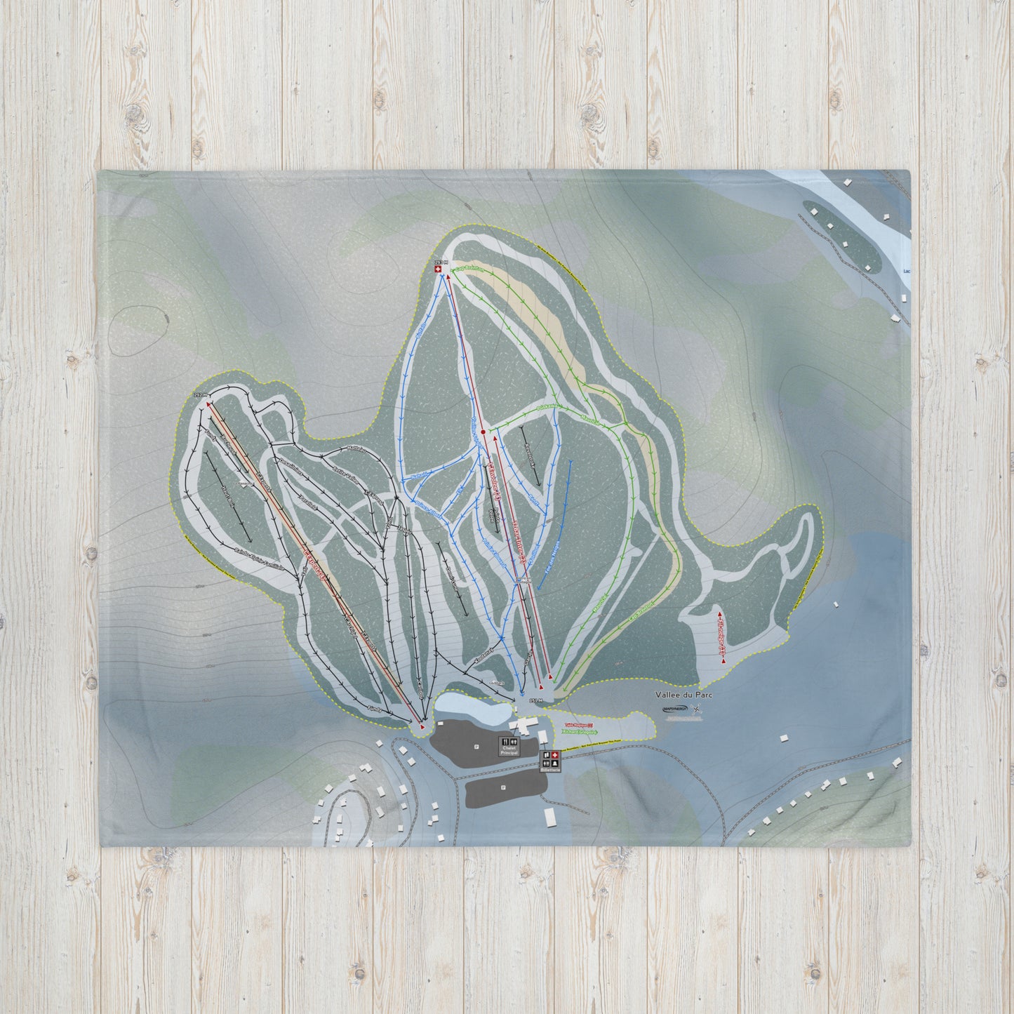 Vallee Du Parc, Quebec Ski Resort Map Blanket - Powderaddicts