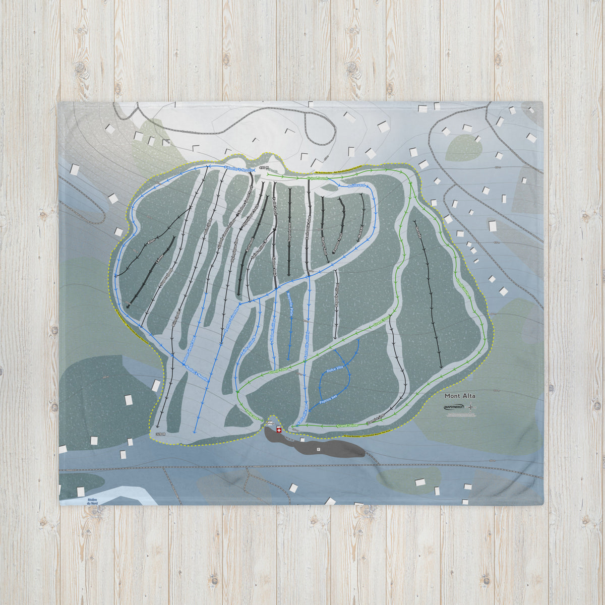 Mont Alta, Quebec Ski Resort Map Blanket