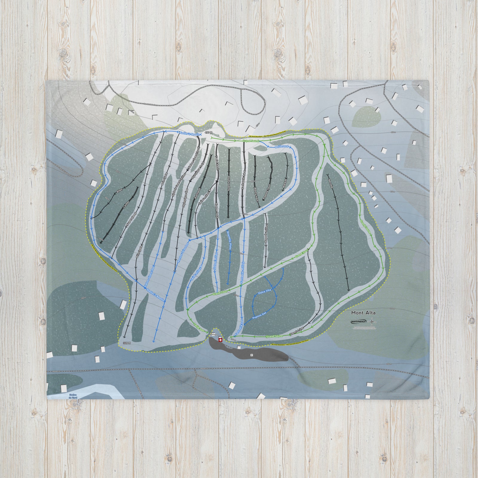 Mont Alta, Quebec Ski Resort Map Blanket