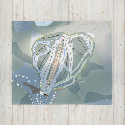 Mont Video, Quebec Ski Resort Map Blanket - Powderaddicts