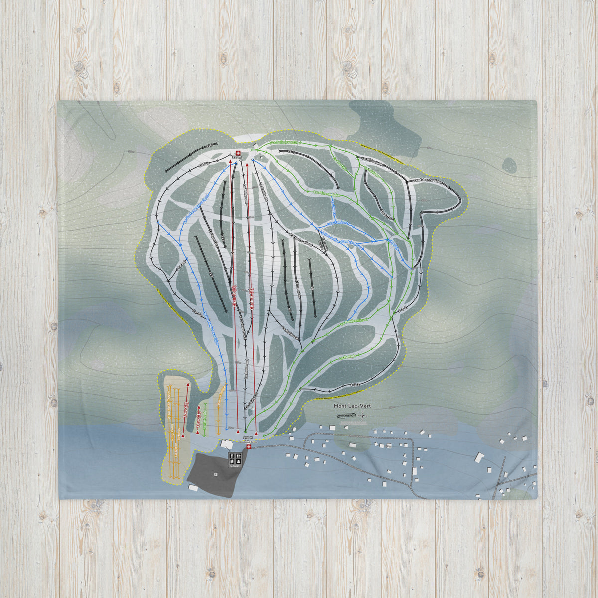 Mont Lac-Vert, Quebec Ski Resort Map Blanket