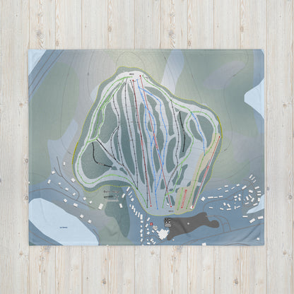 Belle Neige, Quebec Ski Resort Map Blanket