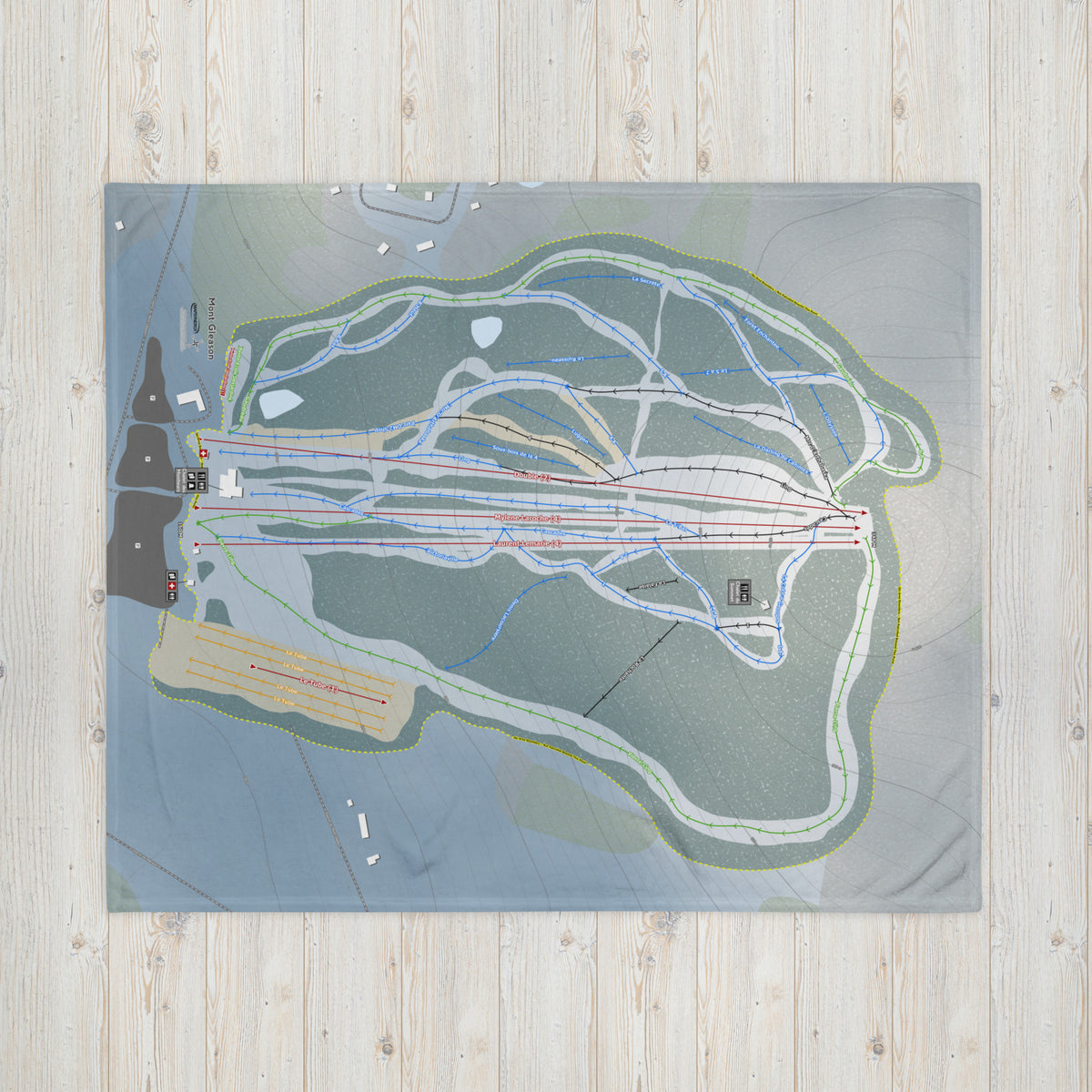 Mont Gleason, Quebec Ski Resort Map Blanket