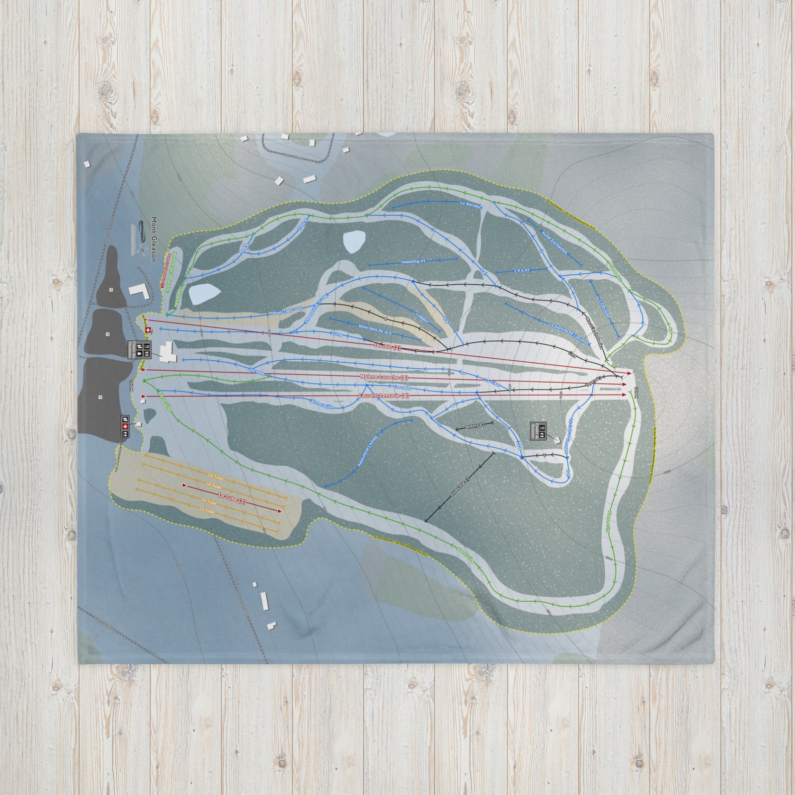 Mont Gleason, Quebec Ski Resort Map Blanket