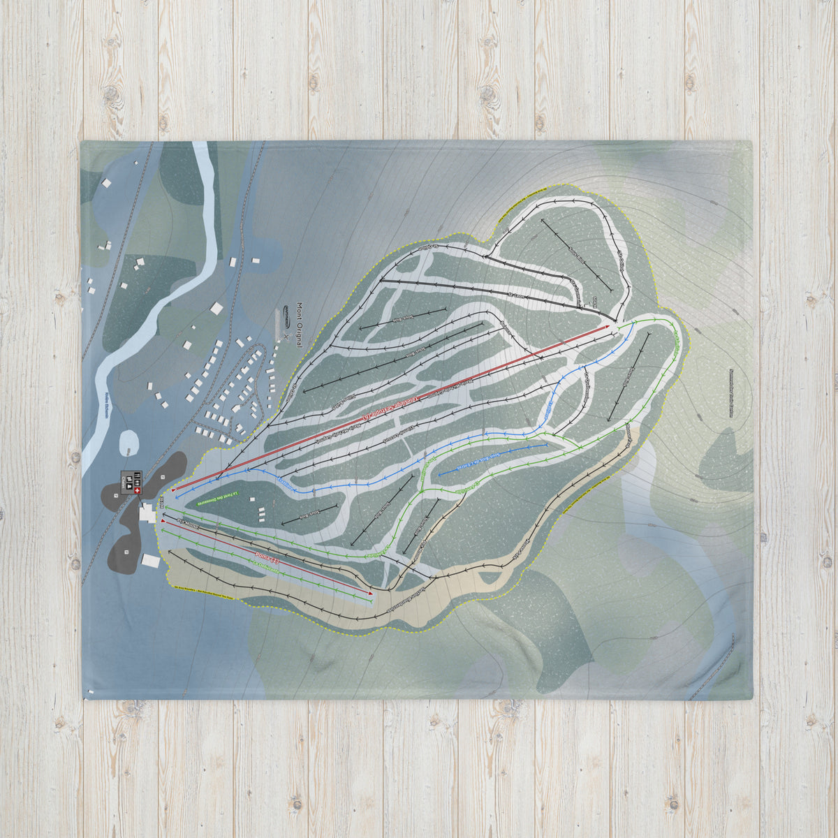 Mont Orignal, Quebec Ski Resort Map Blanket