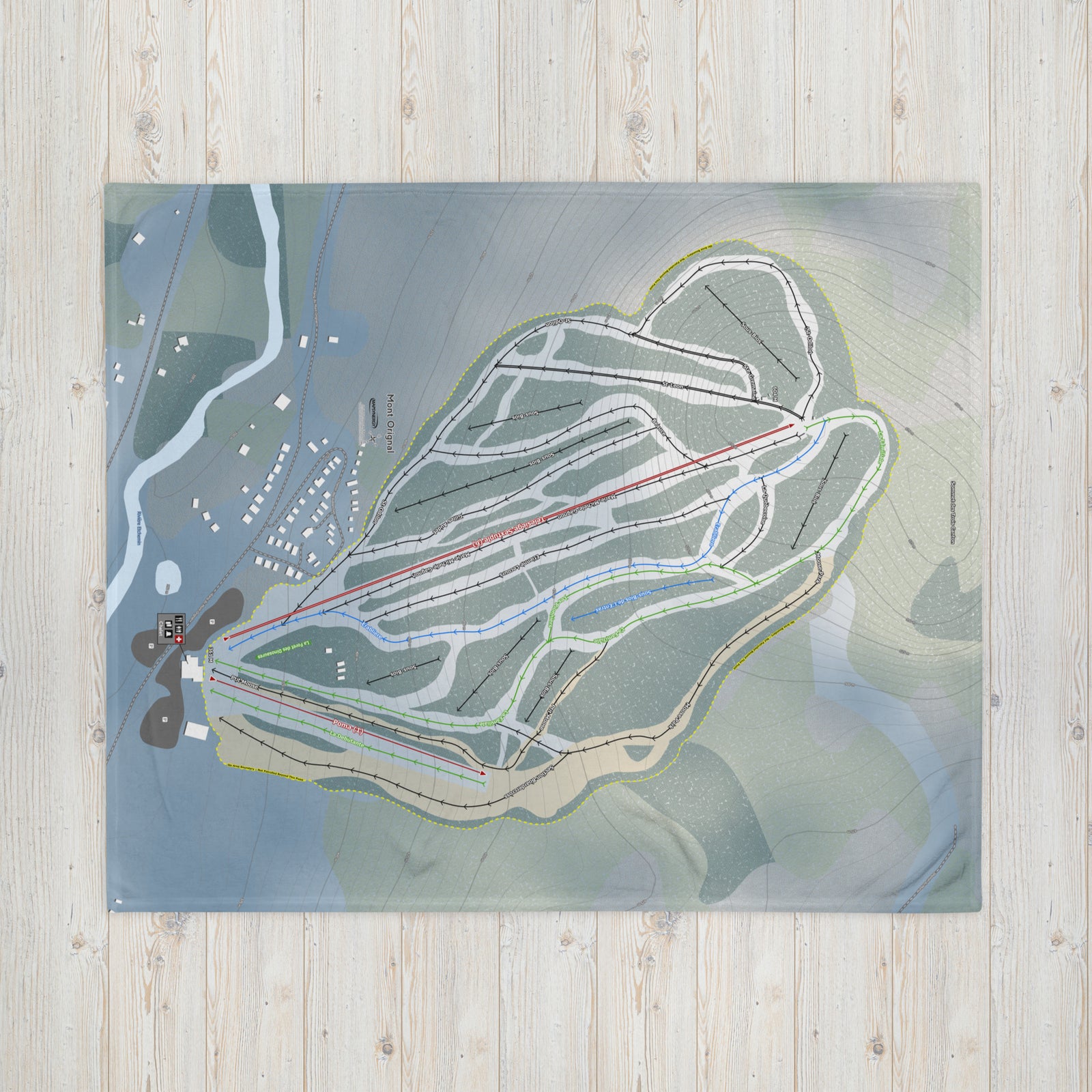 Mont Orignal, Quebec Ski Resort Map Blanket