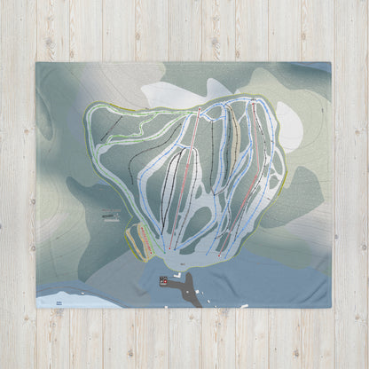 Mont Castor, Quebec Ski Resort Map Blanket
