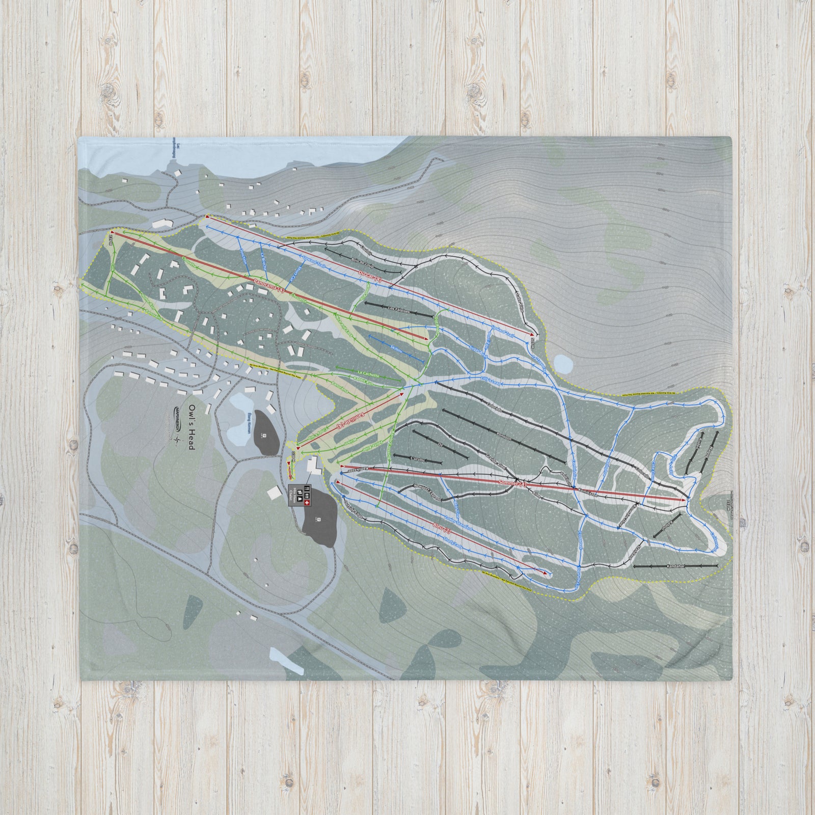 Owls Head, Quebec Ski Resort Map Blanket