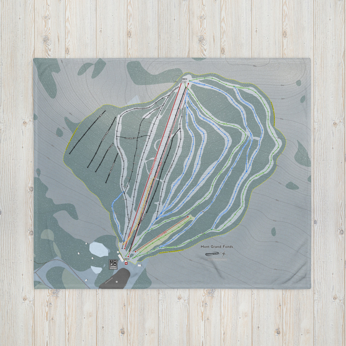 Mont Grand-Fonds, Quebec  Ski Resort Map Blanket