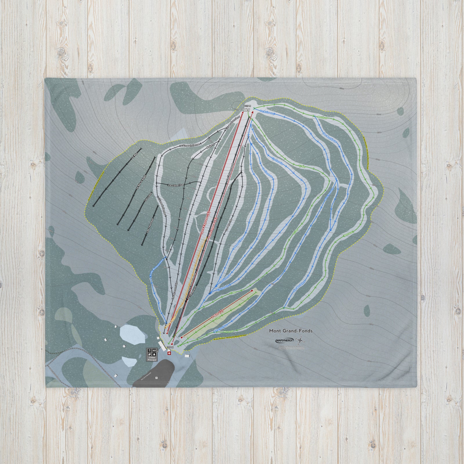 Mont Grand-Fonds, Quebec  Ski Resort Map Blanket