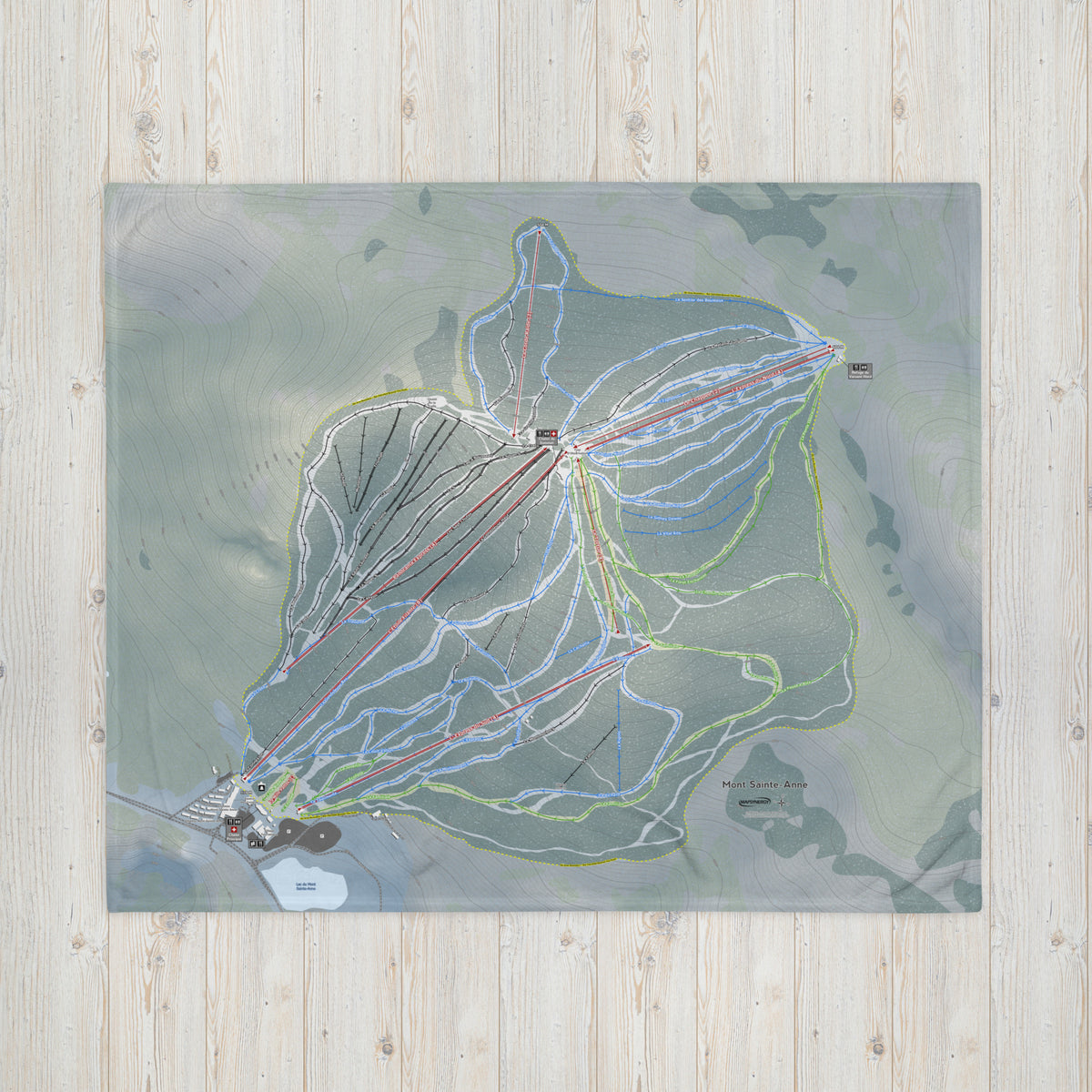 Mont Sainte-Anne, Quebec Ski Resort Map Blanket