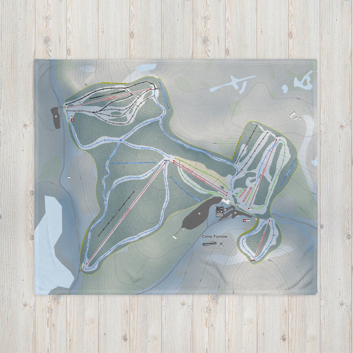 Camp Fortune, Quebec Ski Resort Map Blanket