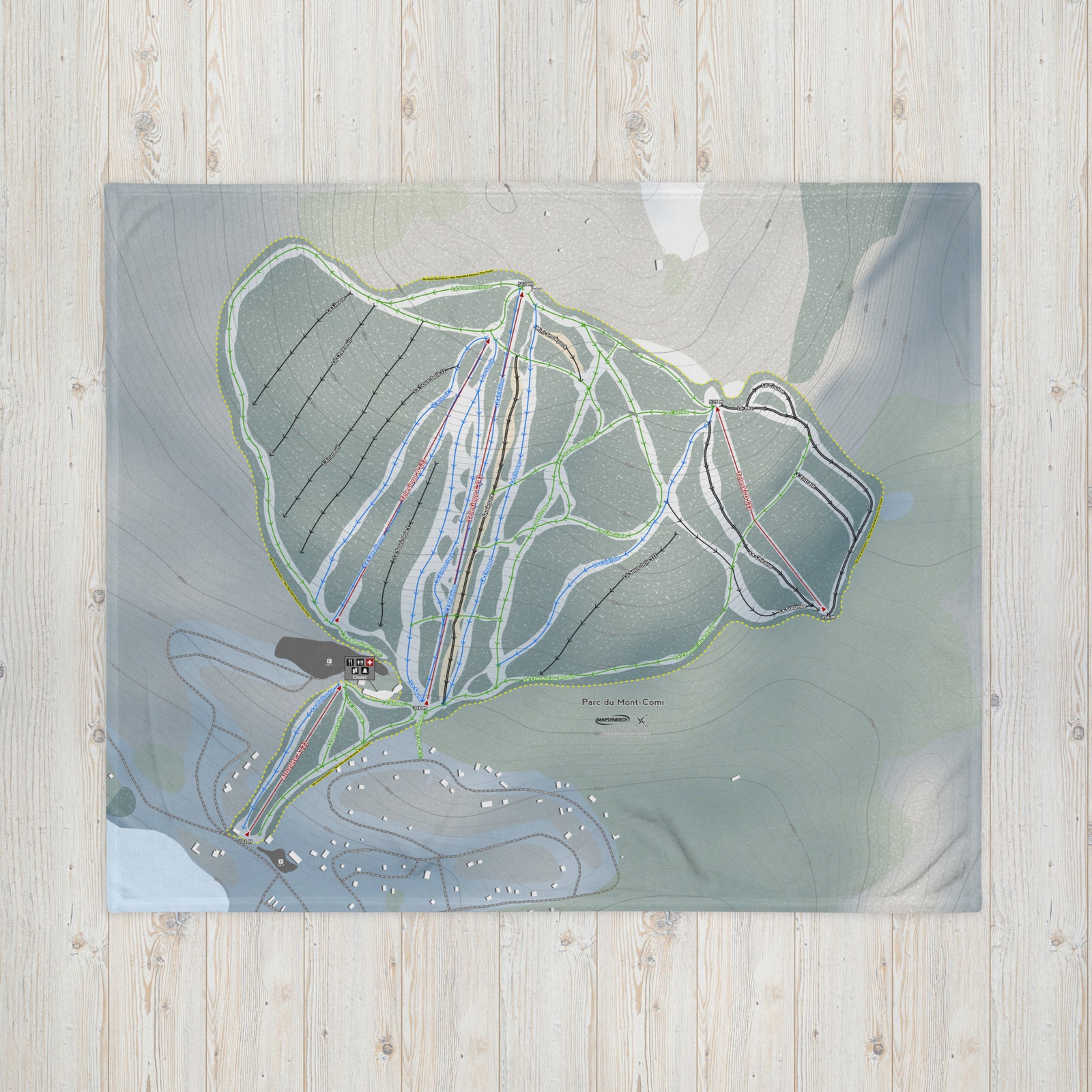 Parc Du Mont-Comi, Quebec Ski Resort Map Blanket