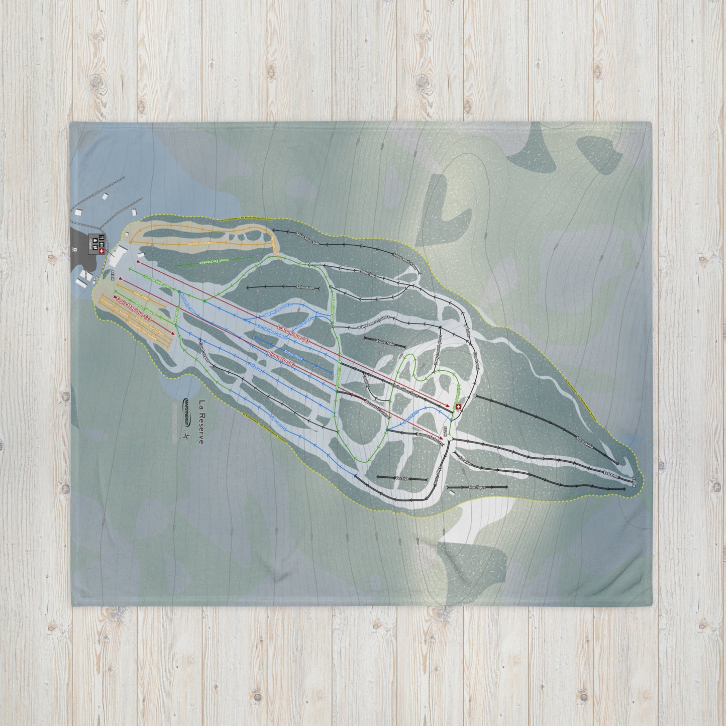 La Reserve, Quebec Ski Resort Map Blanket