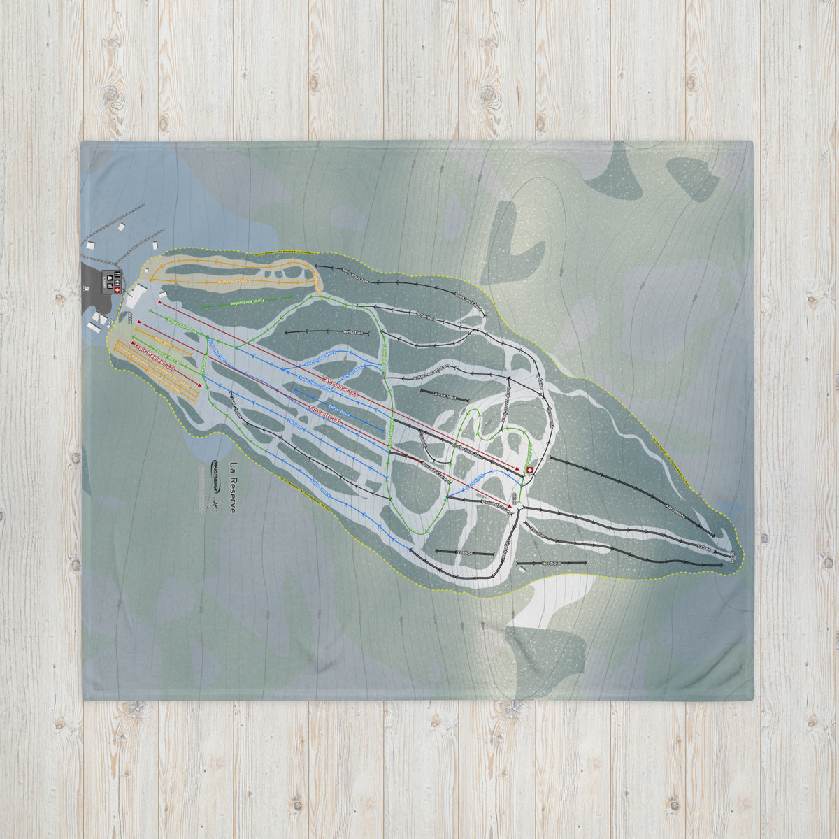La Reserve, Quebec Ski Resort Map Blanket