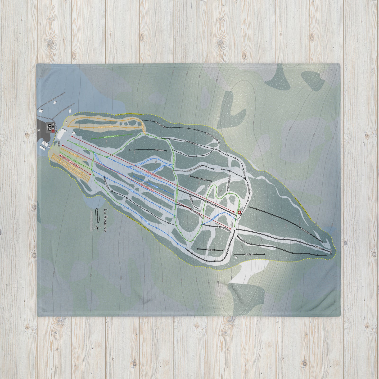 La Reserve, Quebec Ski Resort Map Blanket
