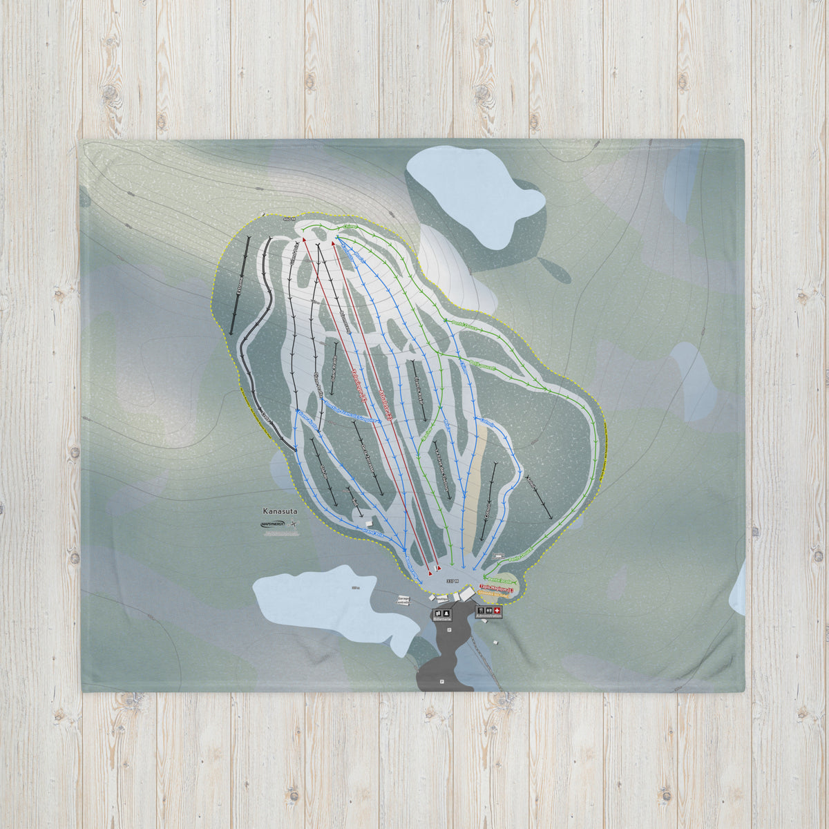 Kanasuta, Quebec Ski Resort Map Blanket