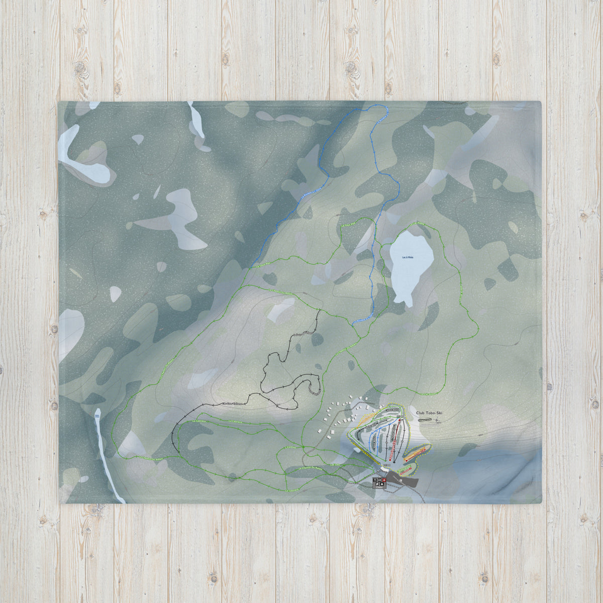 Club Tobo-Ski, Quebec Ski Resort Map Blanket