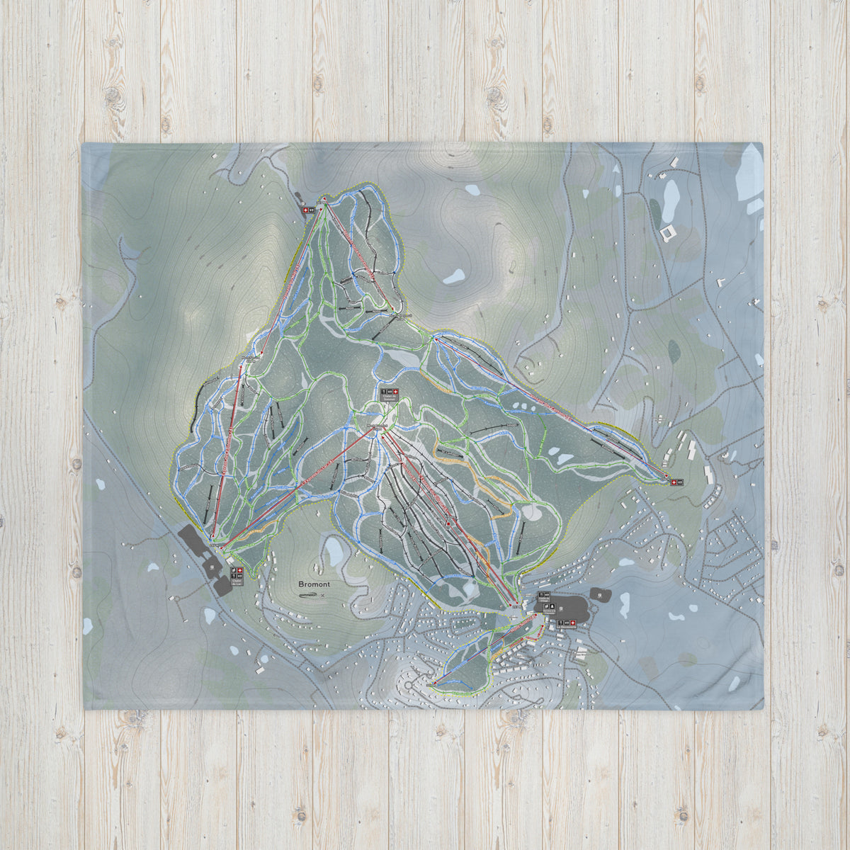Bromont, Quebec Ski Resort Map Blanket
