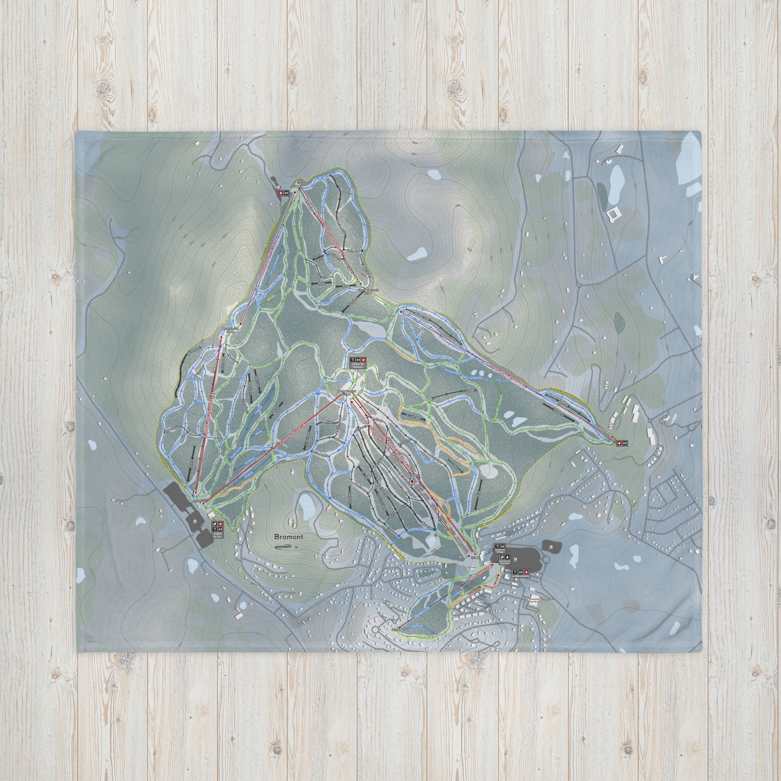 Bromont, Quebec Ski Resort Map Blanket