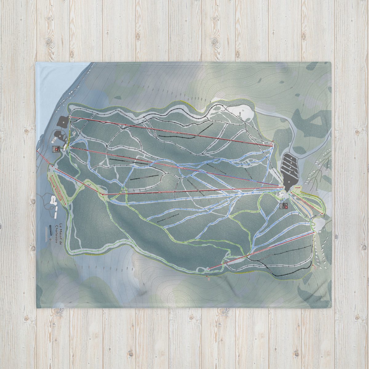 Le Massif De Charlevoix, Quebec Ski Resort Map Blanket
