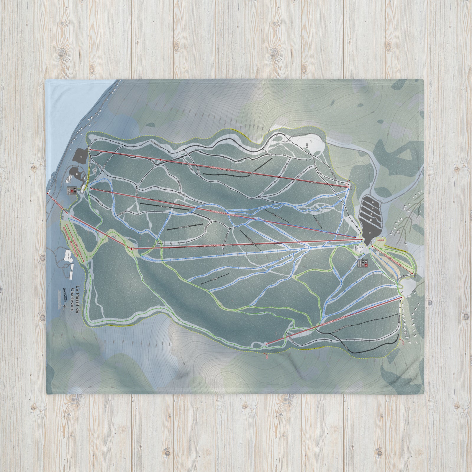 Le Massif De Charlevoix, Quebec Ski Resort Map Blanket