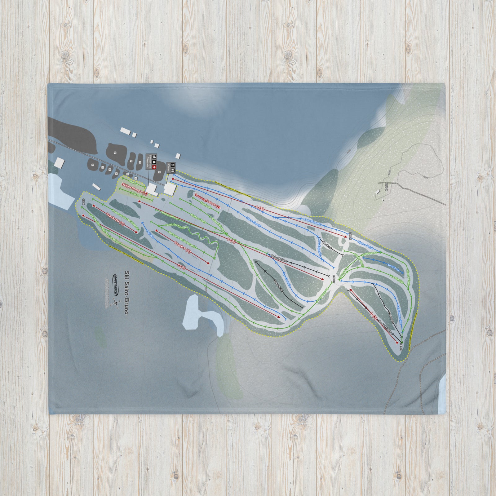 Ski Saint-Bruno, Quebec Ski Resort Map Blanket