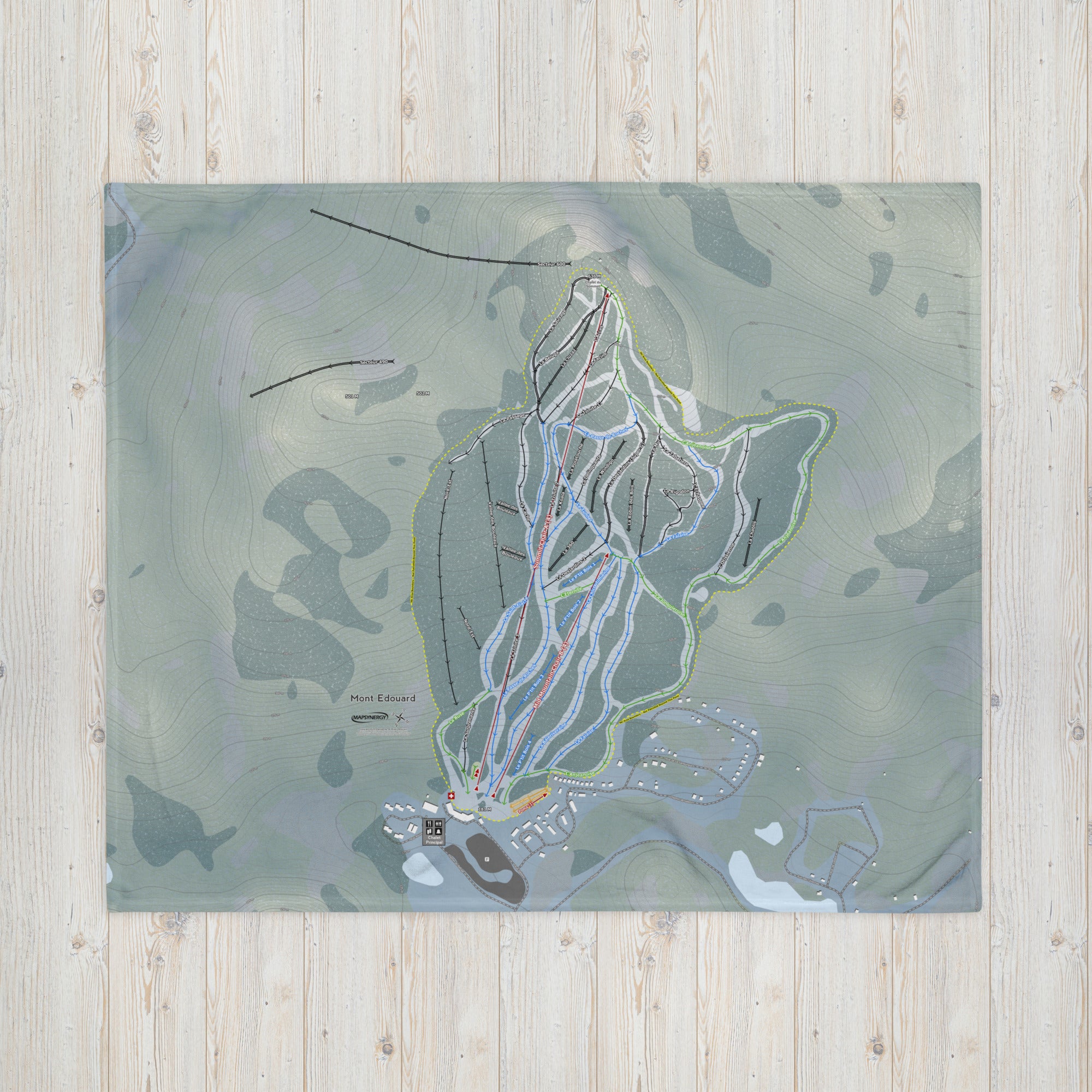 Mont Edouard, Quebec Ski Resort Map Blanket