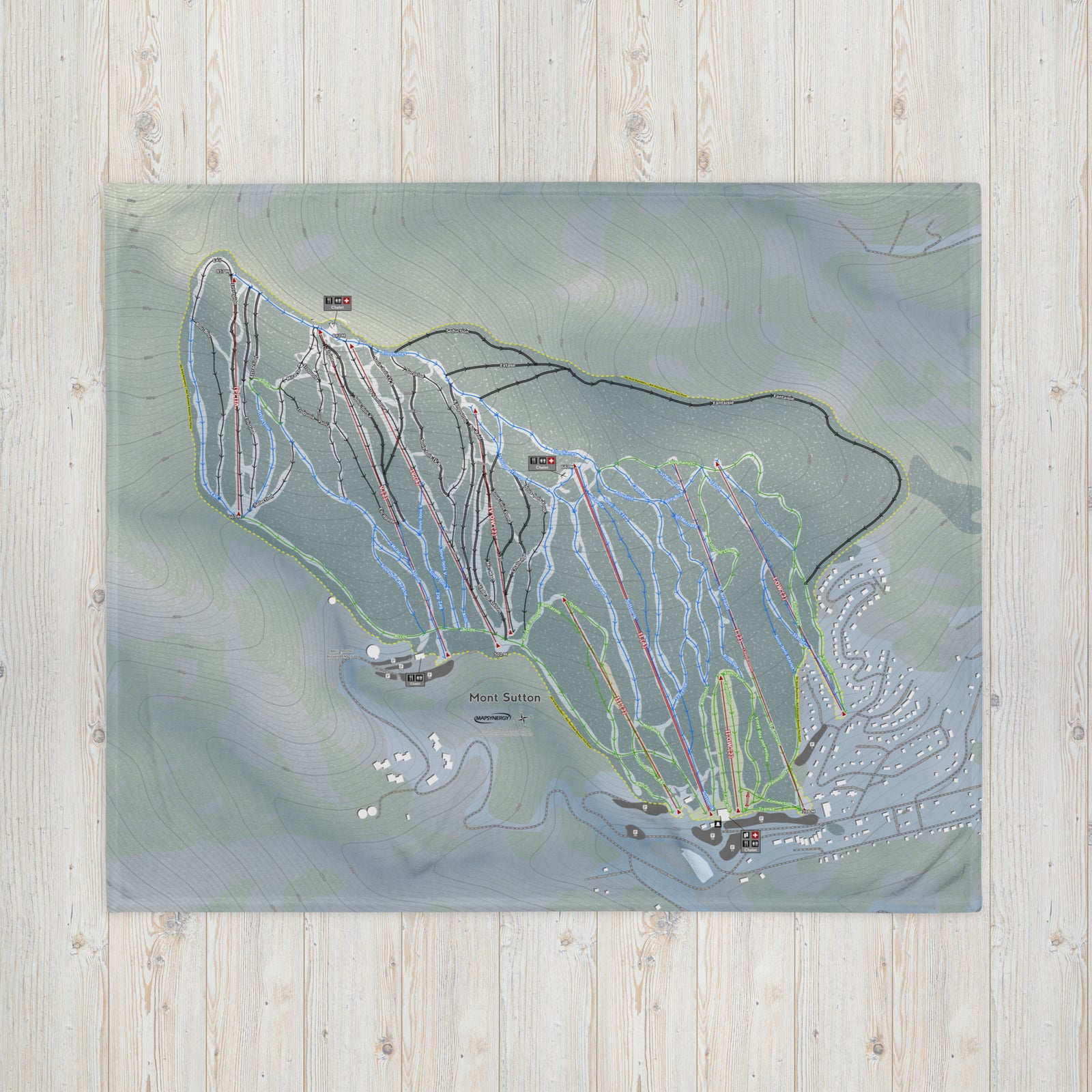 Mont Sutton, Quebec Ski Resort Map Blanket